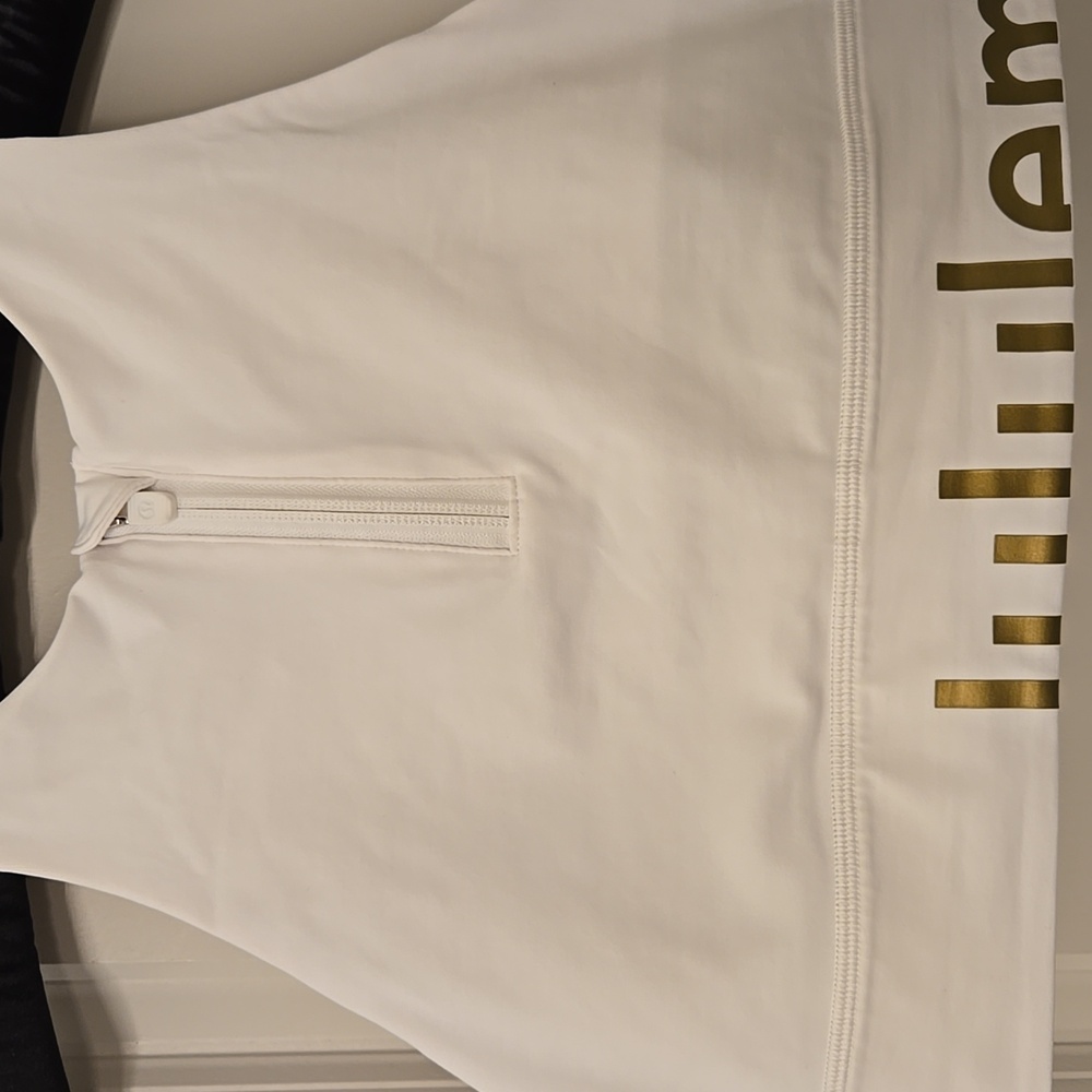 Lululemon Energy Bra High Neck Long Line Zip Special Edition - White - Picture 2 of 11